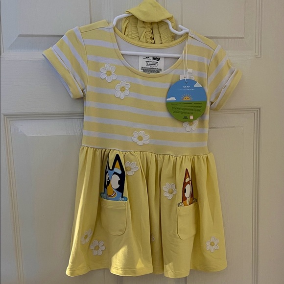 Bluey Toddler Little Sleepies Dress and Sweater Bundle NWT - Picture 3 of 16